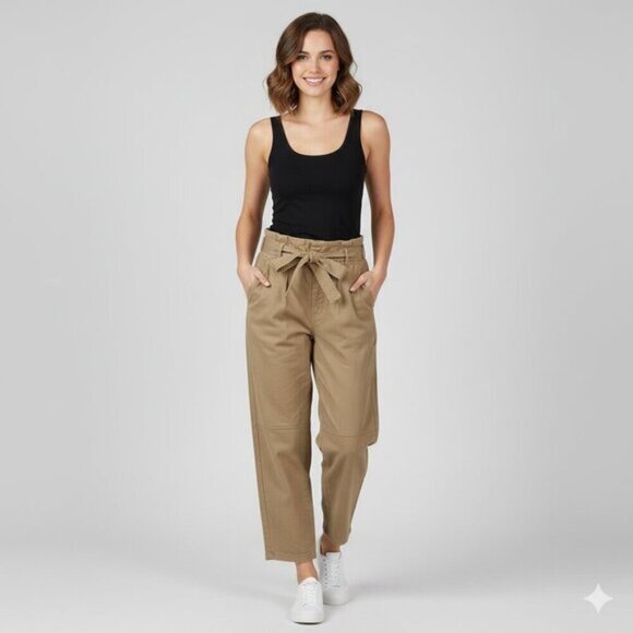 Wilfred Free Aritzia Isabella Pants Crop Trousers Cargo High Waist straight leg - Picture 2 of 16